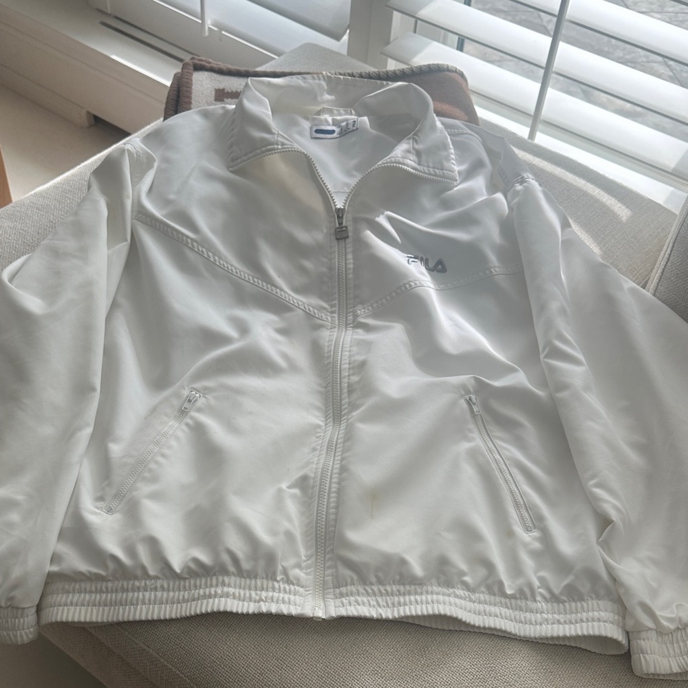 Fila White Windbreaker Jacket